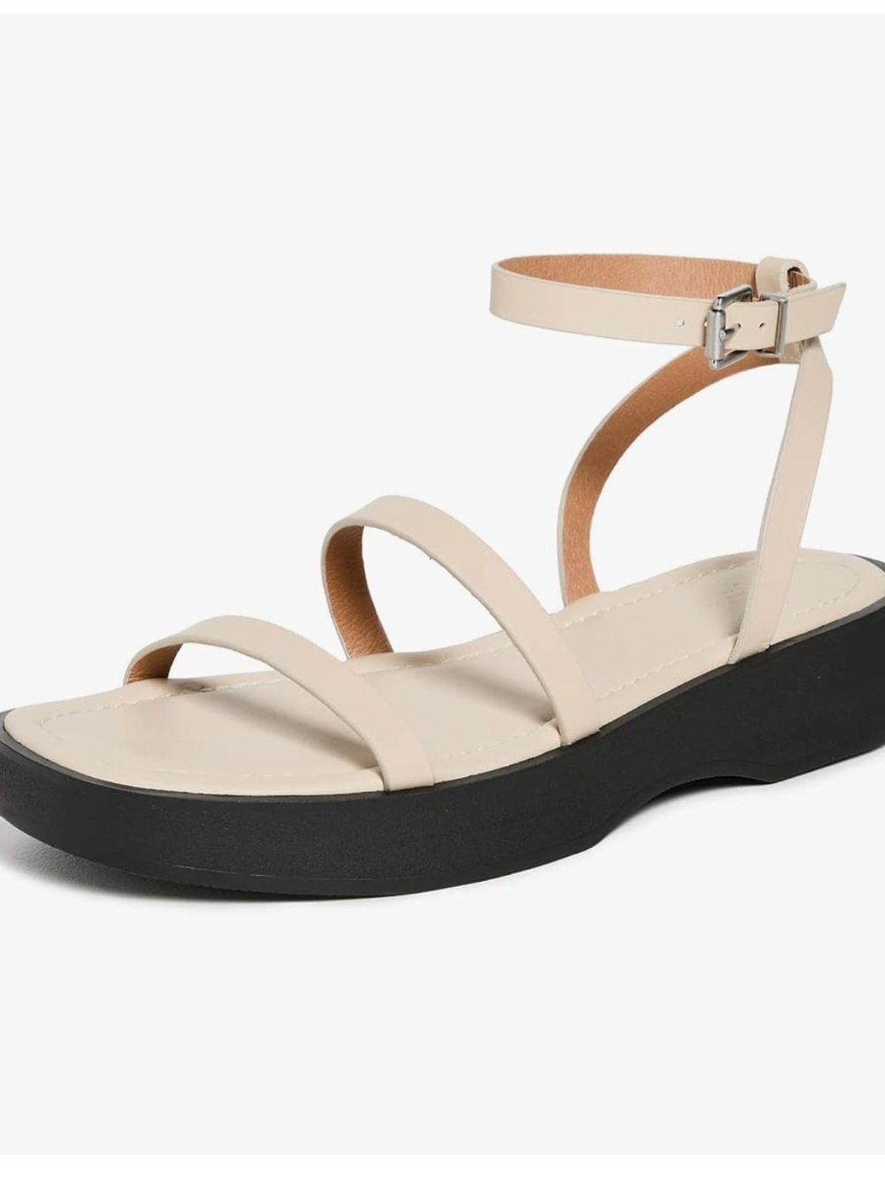 Madewell NWOT Birdie Double Strap Platform Sandal Sz 8 - Picture 2 of 8